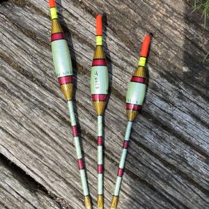 A set of 3 traditional Avon style fishing floats.