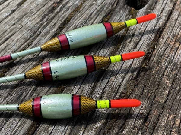 A set of 3 traditional Avon style fishing floats. - Image 3
