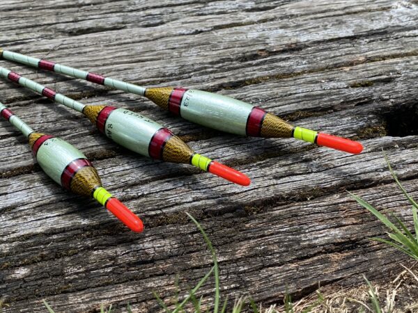 A set of 3 traditional Avon style fishing floats. - Image 8