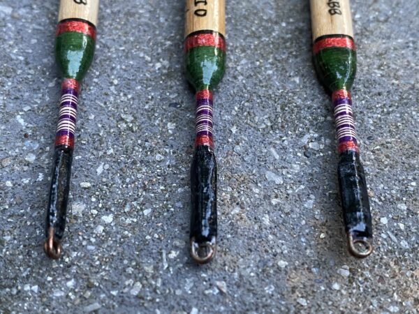A set of three traditional Reed mace waggler floats - Image 4