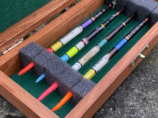 A presentation box set of four Traditional vintage style Porcupine quill floats - Image 3