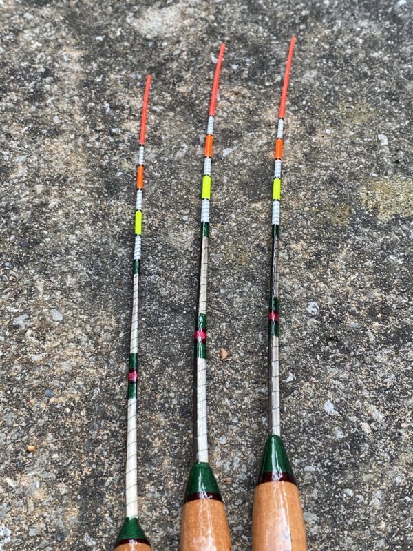 A set of three traditional style crow quill bodied antenna floats. - Image 7