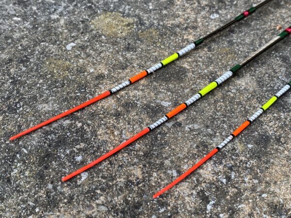 A set of three traditional style crow quill bodied antenna floats. - Image 3