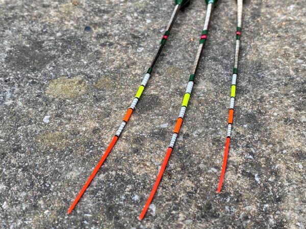 A set of three traditional style crow quill bodied antenna floats. - Image 4