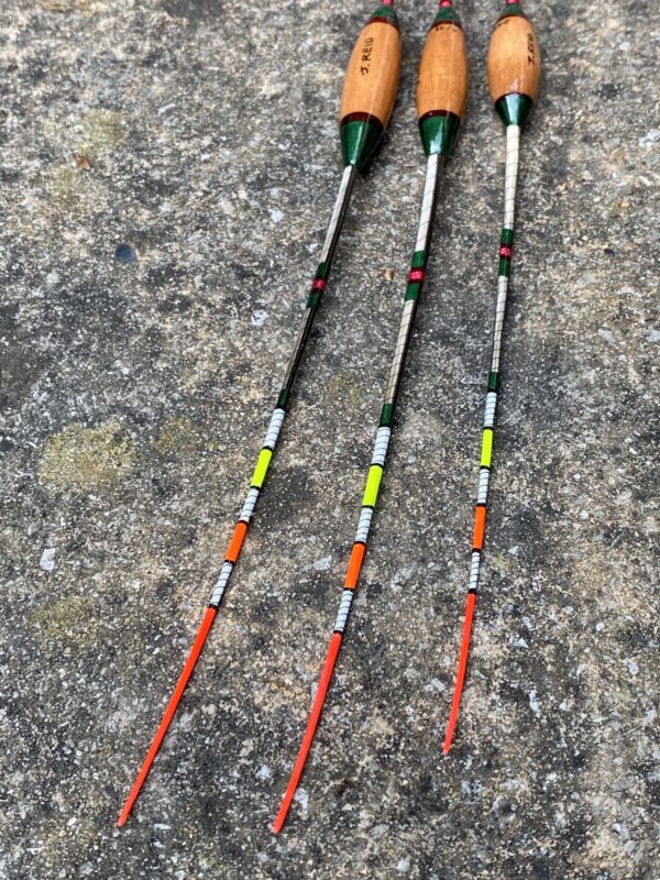 A set of three traditional style crow quill bodied antenna floats. - Image 5