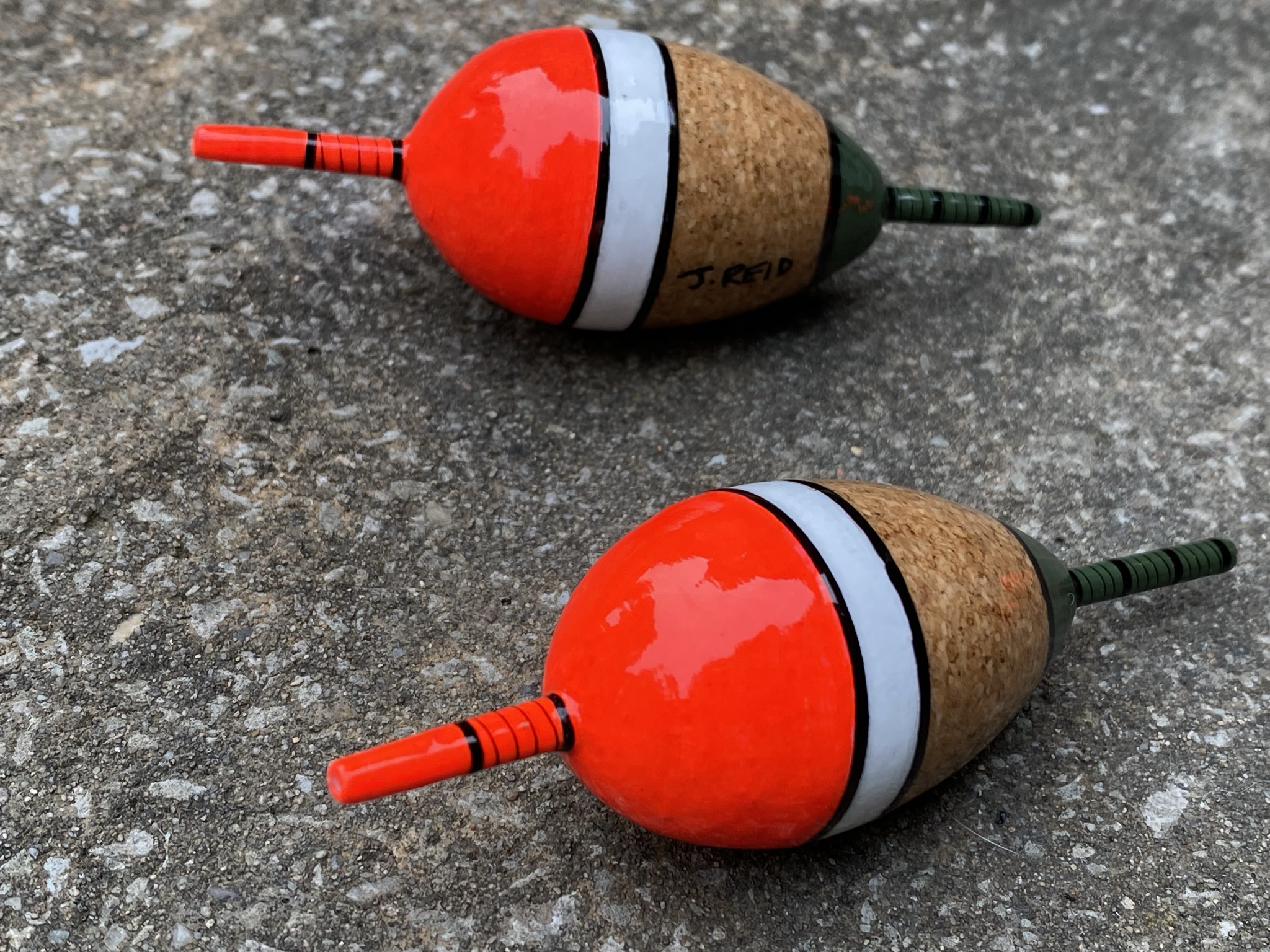 A pair of traditional style inline Pike Bung float. - Image 2