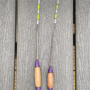 A pair of traditional style crow quill bodied antenna float.