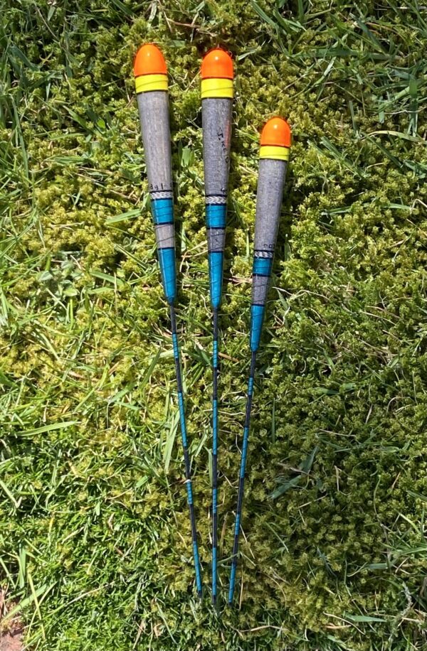 A Set of three carbon stem Stick floats