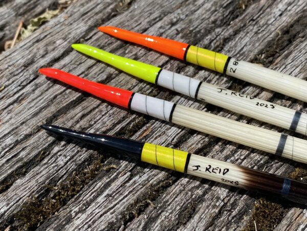 A set of four traditional vintage style Porcupine quill floats - Image 4