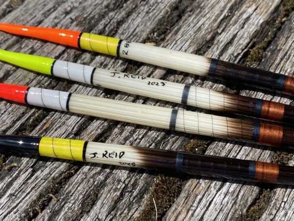A set of four traditional vintage style Porcupine quill floats - Image 6