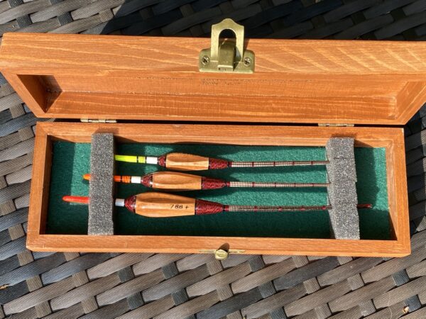 A set of 3 Traditional fluted body crow quill Avon style floats.