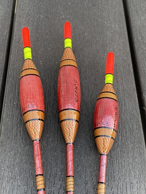 A set of 3 tradition reddish gold Avon style fishing floats - Image 5