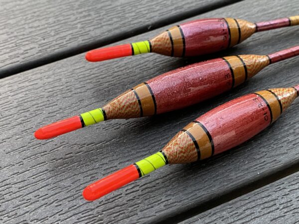 A set of 3 tradition reddish gold Avon style fishing floats - Image 3
