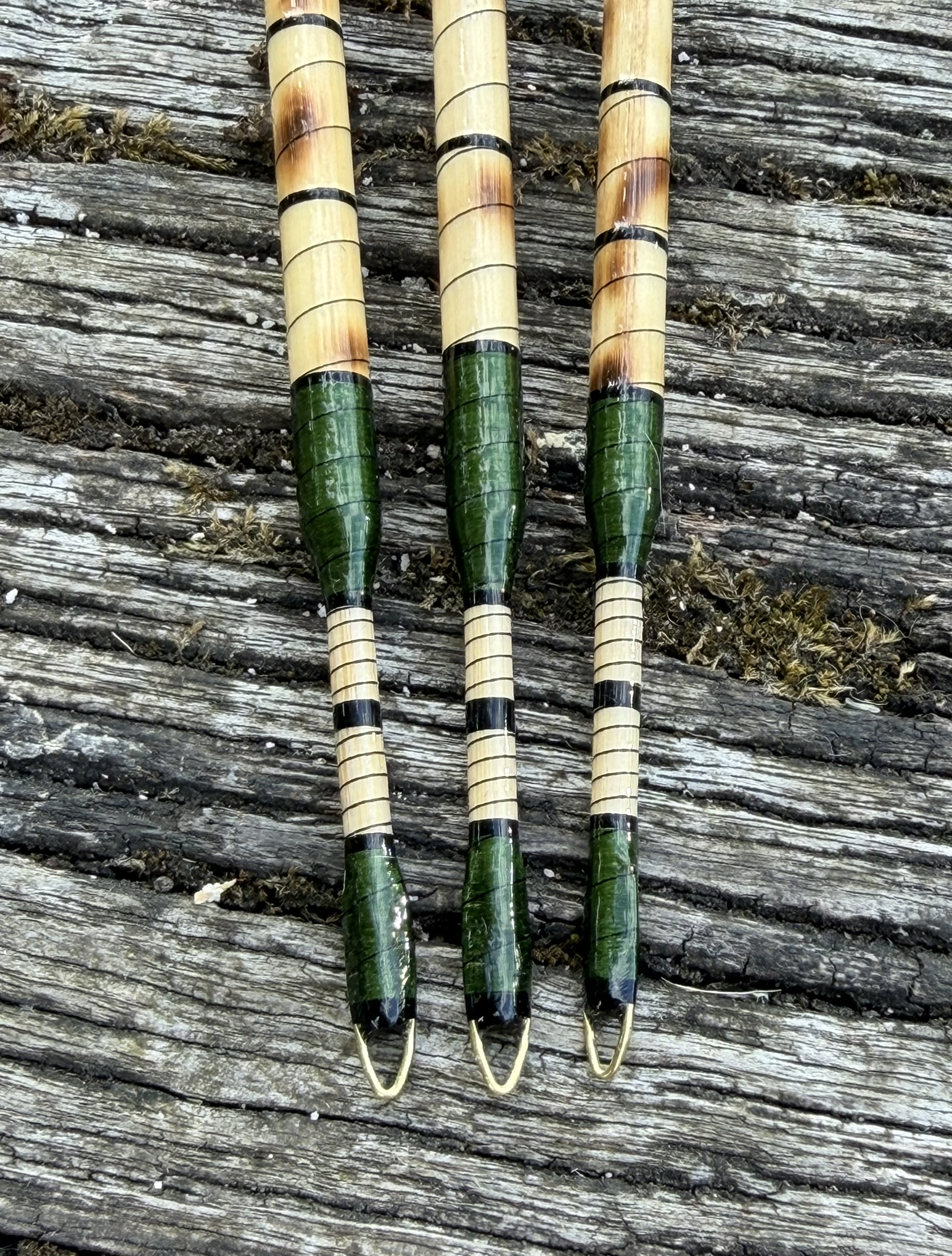 A Set of three traditional style Scorched Reed Wagler floats - Image 3