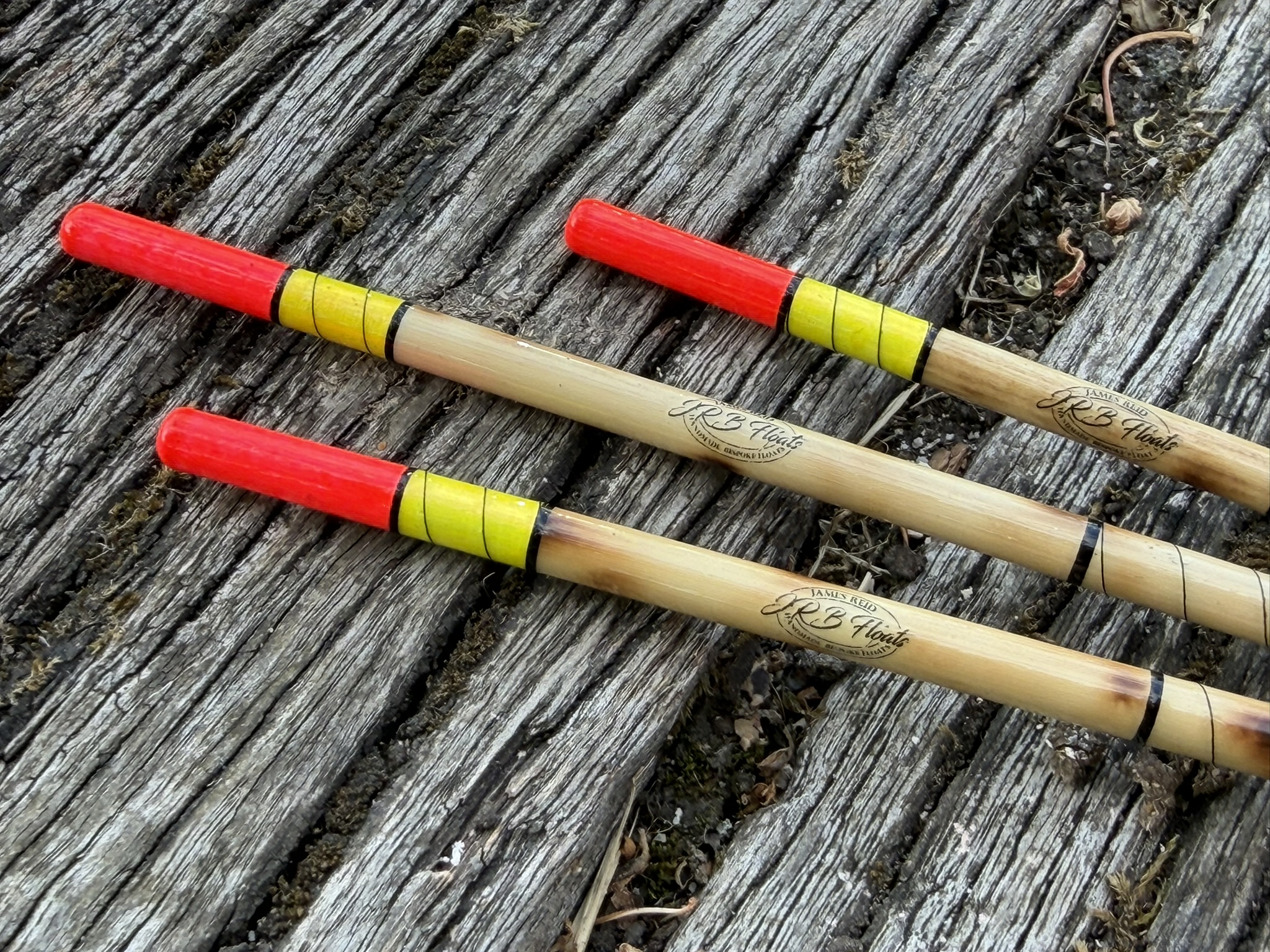 A Set of three traditional style Scorched Reed Wagler floats - Image 6