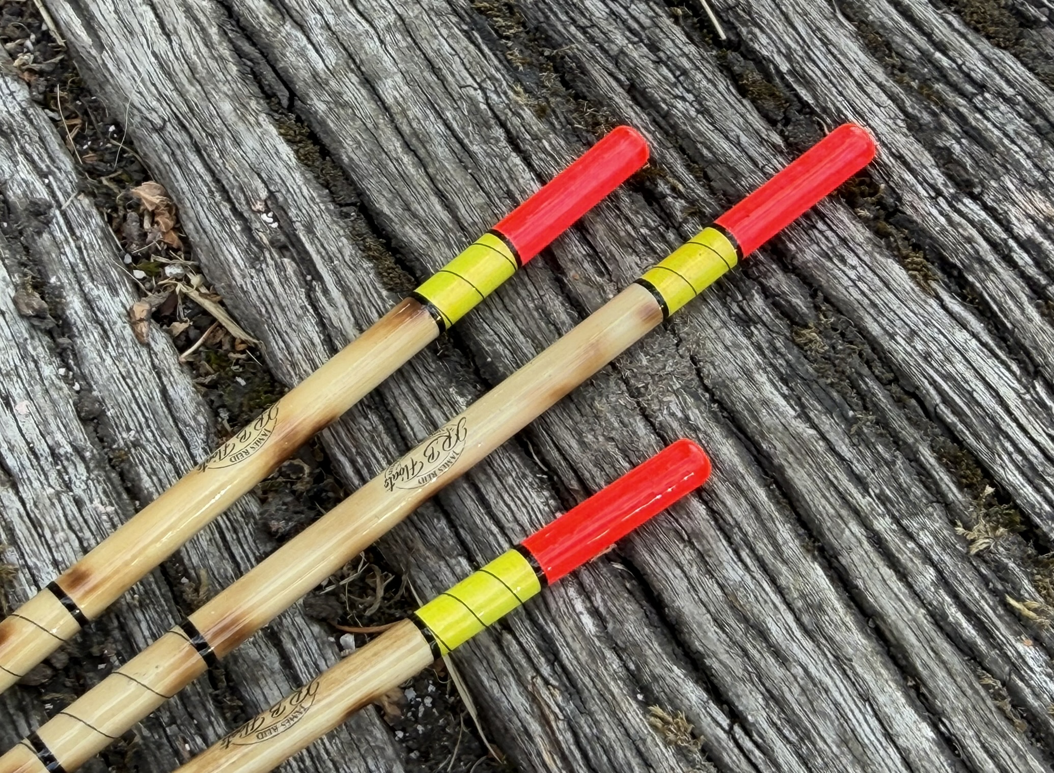 A Set of three traditional style Scorched Reed Wagler floats - Image 5