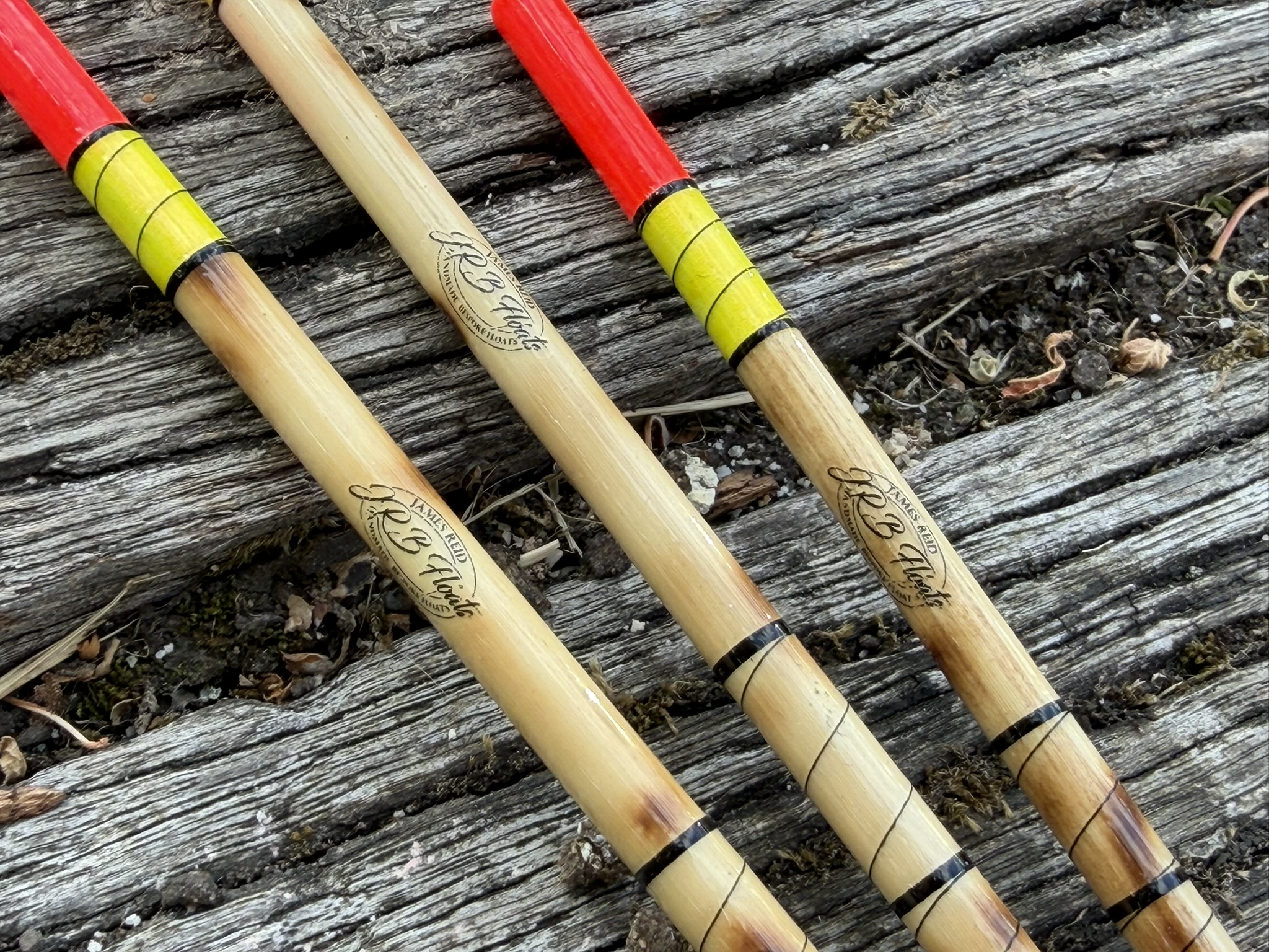 A Set of three traditional style Scorched Reed Wagler floats - Image 4